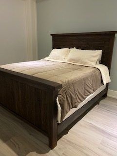 Rustic Hand Carved Panel Bed